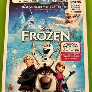 Disney Frozen Blu-ray DVD with Blue and White Cover